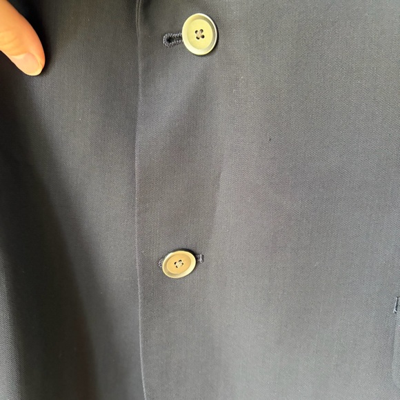 Calvin Klein Men’s Blazer 46R 100%‎ Wool Navy Blue Dress Coat - Picture 6 of 11